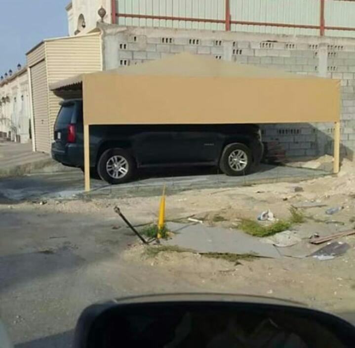 مظلات سيارات أسعار مظله سيارة قماش خشب وحديد